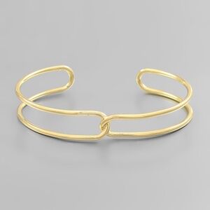 Wire Crossed Cuff Bracelet